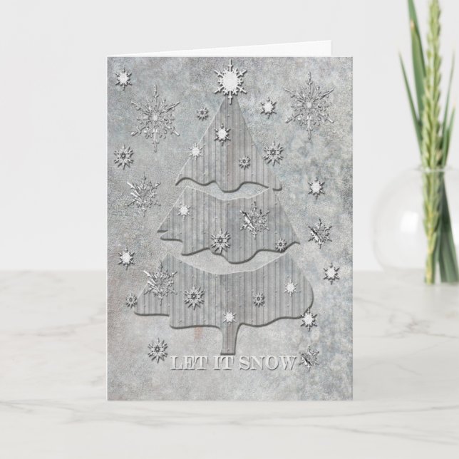 Tarjeta Festiva Que La Nieve (Anverso)