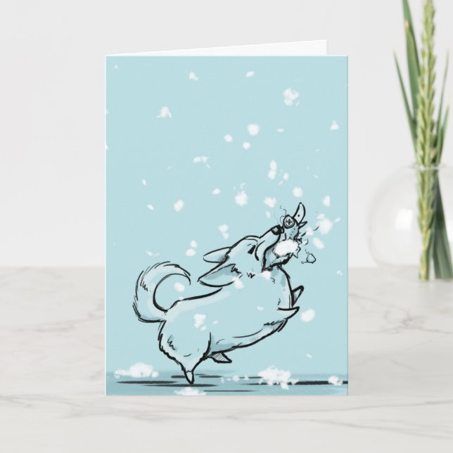 Tarjeta Festiva ¡Que La Nieve! (Anverso)