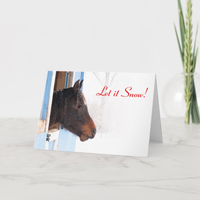 Tarjeta Festiva ¡Que La Nieve! (Anverso)