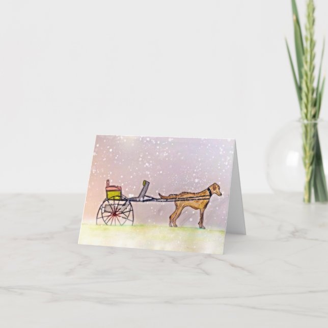 Tarjeta Festiva ¡Que La Nieve! (Anverso)