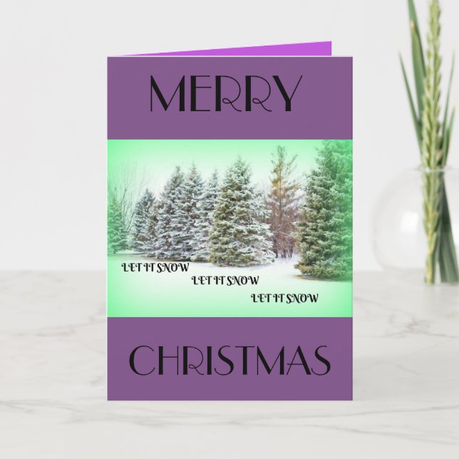 Tarjeta Festiva ¡Que La Nieve! ¡Que La Nieve! ¡Que nieve! (Anverso)