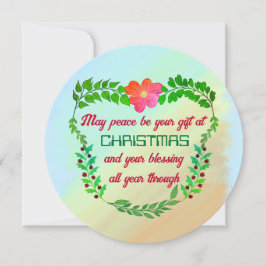 TARJETA FESTIVA QUE LA PAZ SEA TU REGALO A LOS NAVIDADES