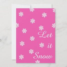 Tarjeta Festiva Que los Navidades rosados de nieve carguen copos d