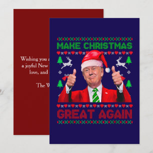 Tarjeta Festiva Que los Navidades vuelvan a ser buenos, dice Trump