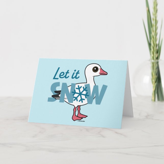 Tarjeta Festiva ¡Que nieve! (Anverso)