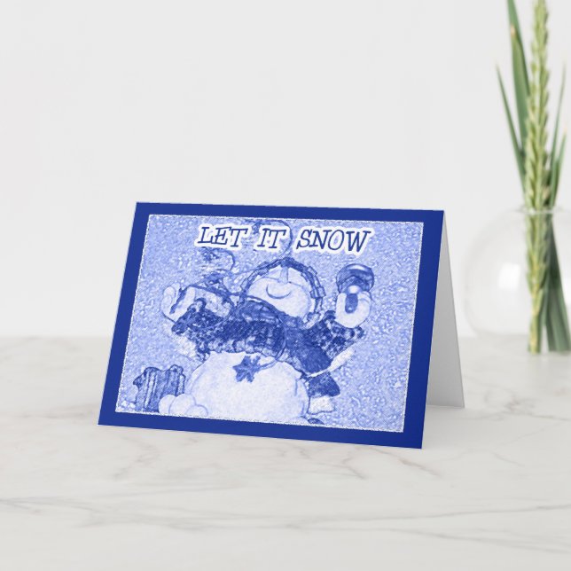 Tarjeta Festiva Que nieve (Anverso)