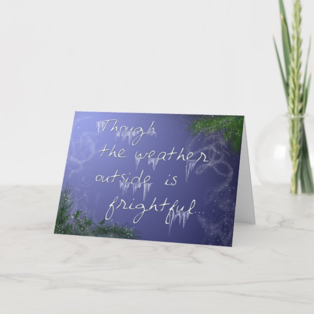 Tarjeta Festiva Que nieve (Anverso)