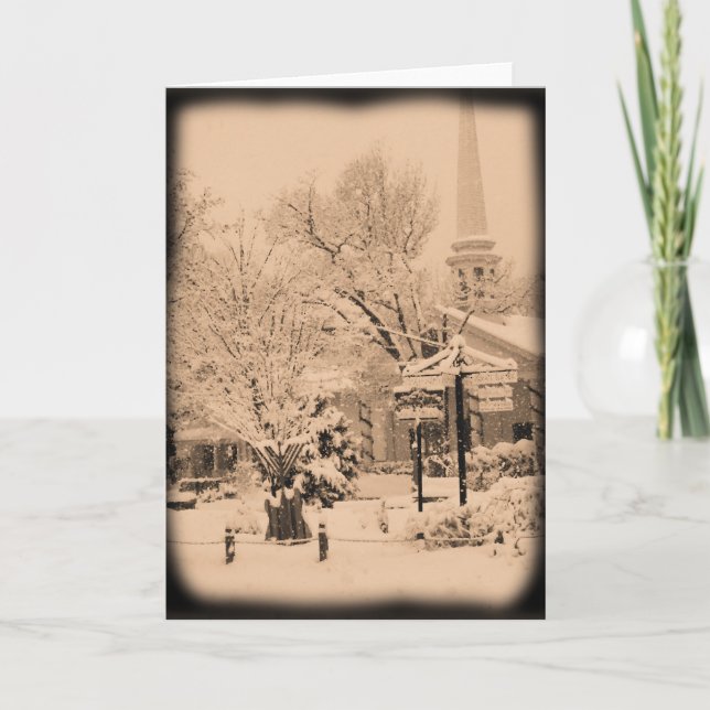 Tarjeta Festiva Que nieve (Anverso)