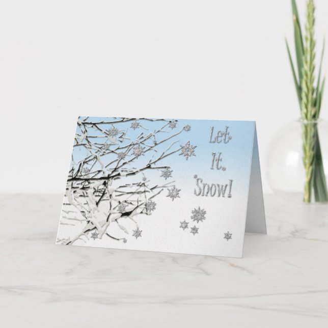 Tarjeta Festiva Que nieve (Anverso)