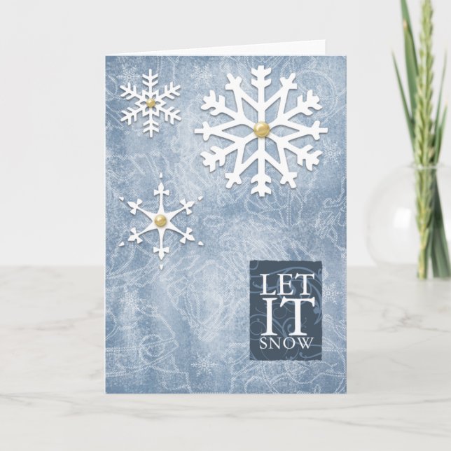 Tarjeta Festiva Que nieve (Anverso)