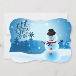 Tarjeta Festiva Que Nieve Añada Firma Y Saludo