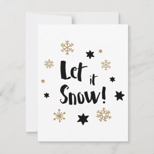 Tarjeta Festiva "¡Que nieve!" Navidades de caligrafía