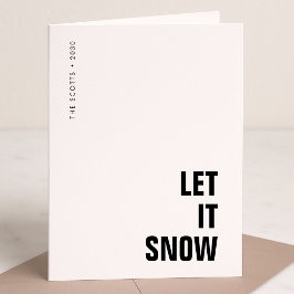 Tarjeta Festiva Que nieve | Navidades Minimalistas Limpiar Simple