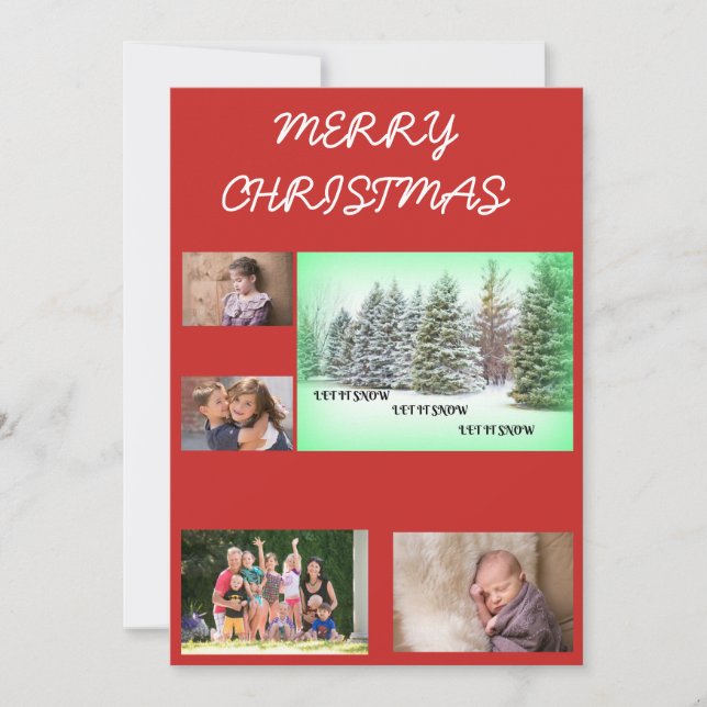 Tarjeta Festiva ¡Que nieve! ¡Que nieve! (Anverso)