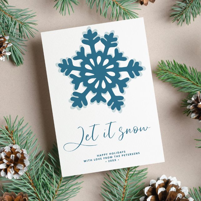 Tarjeta Festiva Que nieve sin copos de nieve Felices Fiestas (Subido por el creador)