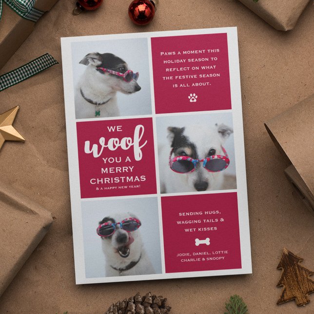 Tarjeta Festiva ¡Qué pena! ¡Un Collage de fotos navideño feliz! (Subido por el creador)