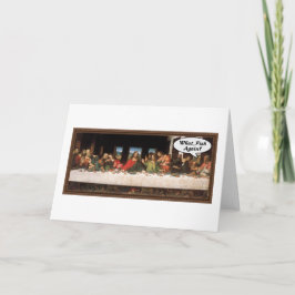 Tarjeta Festiva ¿Qué, ¿Pescado Otra Vez? - Divertida Cena de Navid