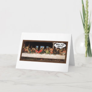 Tarjeta Festiva ¿Qué, ¿Pescado Otra Vez? - Divertida Cena de Navid