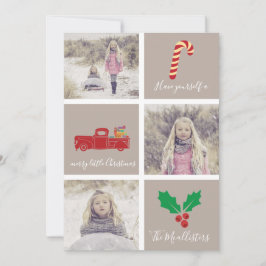 Tarjeta Festiva Que se hagan Navidades pequeños alegres bloqueen l