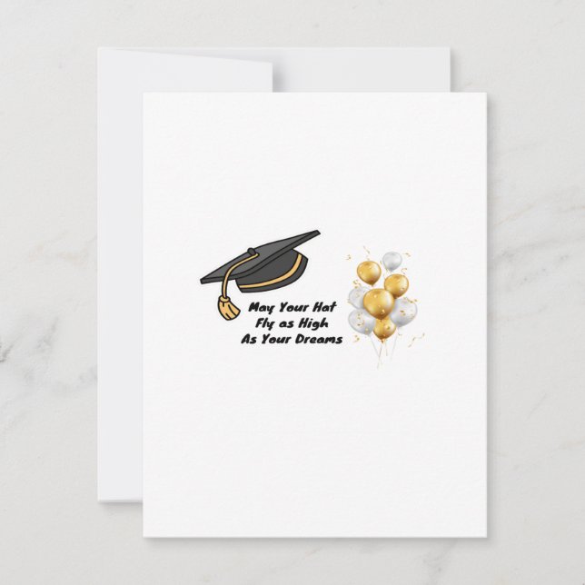 Tarjeta Festiva Que Su Gorra Vuele Tan Alto Como Sus Sueños (Anverso)