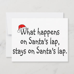 Tarjeta Festiva Qué Sucede Con Santas Lap Permanece En Santas Lap