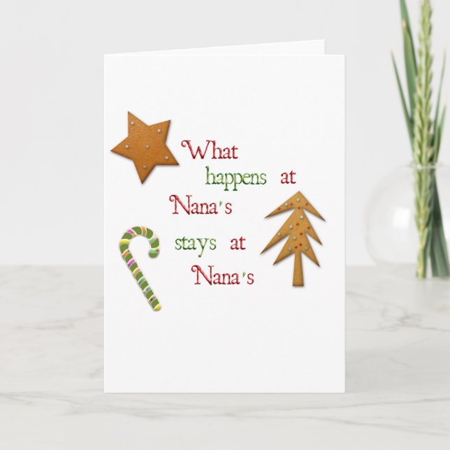 Tarjeta Festiva Qué sucede en Nanas (Anverso)