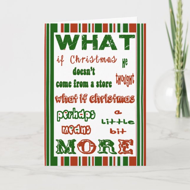 Tarjeta Festiva ¿Qué sucede si (Anverso)