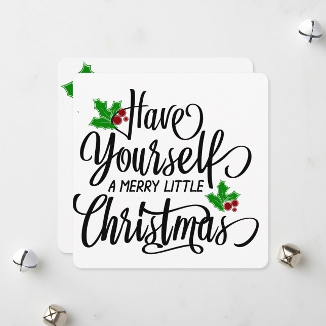 Tarjeta Festiva Que te den unas vacaciones con Navidades pequeños (Anverso/Reverso In Situ)