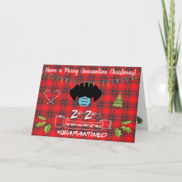 Tarjeta Festiva Que tengan Navidades de cuarentena felices