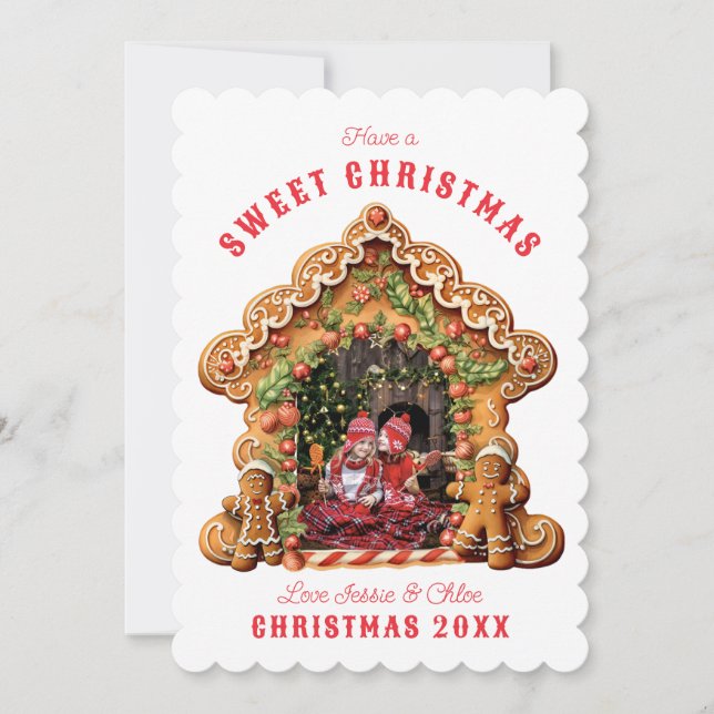 Tarjeta Festiva Que tengan Navidades dulces | Foto de la casa de G (Anverso)