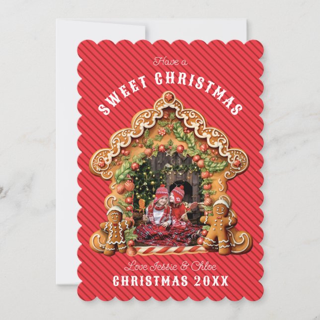 Tarjeta Festiva Que tengan Navidades dulces | Foto de la casa de G (Anverso)