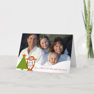Tarjeta Festiva ¡Que tengan un Moo-st Wondear Navidades! -Cute Cow