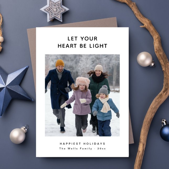 Tarjeta Festiva Que tu corazón sea Navidades fotográficos familiar (Subido por el creador)
