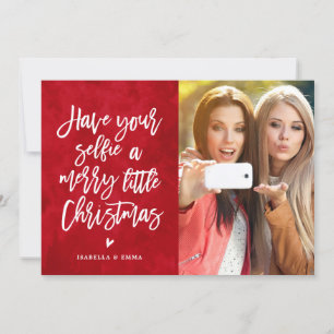 Tarjeta Festiva Que tu selfie sea un feriado de Navidades.
