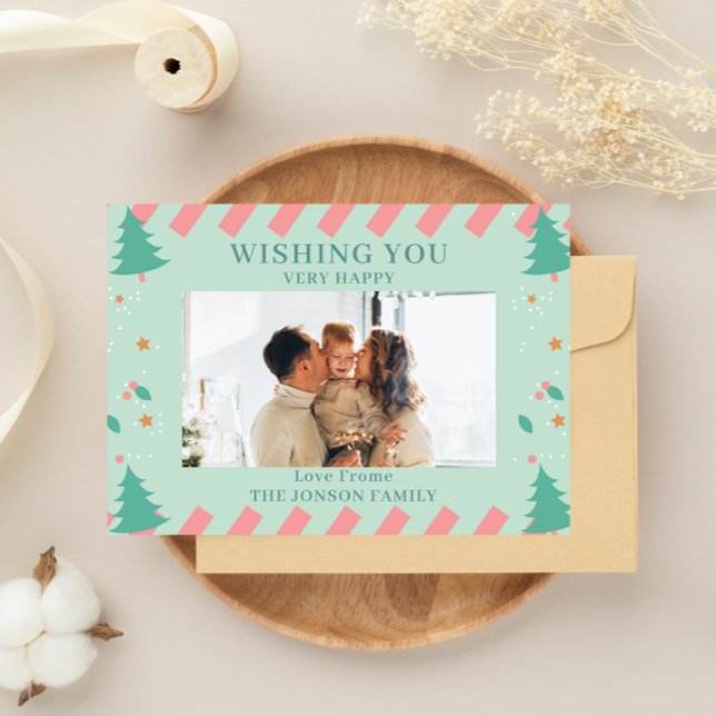 Tarjeta Festiva Que tus días sean alegres y brillantes (May Your Days Be Merry and Bright Holiday Card)