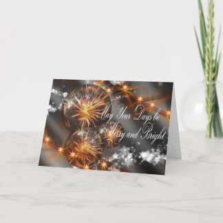 Tarjeta Festiva Que tus días sean feriados con Navidades brillante
