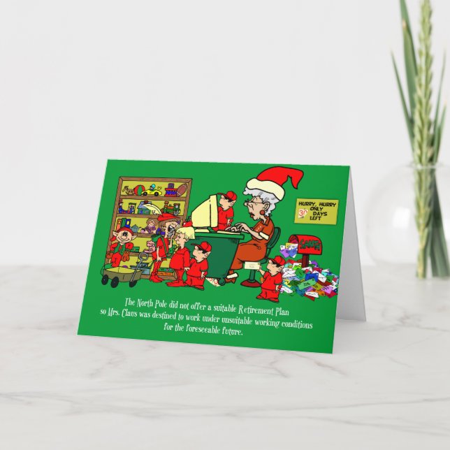 Tarjeta Festiva ¡Qué?! ¿Usted pensó que era duendes? (Anverso)