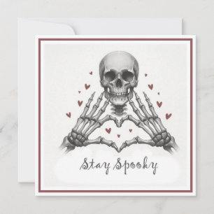Tarjeta Festiva Quédate espeluznante San Valentín