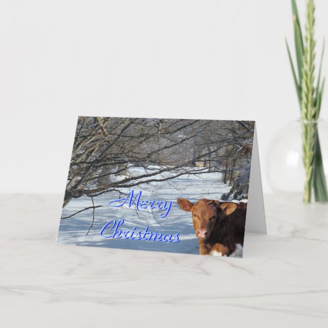 Tarjeta Festiva QuellaSnowyChristmas-personalizar (Anverso)