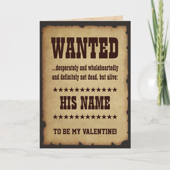 Tarjeta Festiva QUERÍA ser mi San Valentín (Anverso)