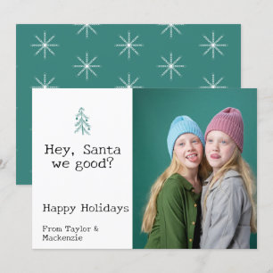 Tarjeta Festiva Querido Papá Noel, buenos Navidades Personalizados