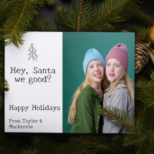 Tarjeta Festiva Querido Papá Noel, buenos Navidades Personalizados