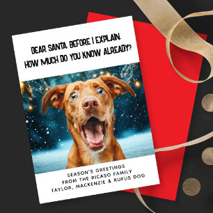 Tarjeta Festiva Querido Papá Noel, ¿Cuánto Sabes Ya? Navidades