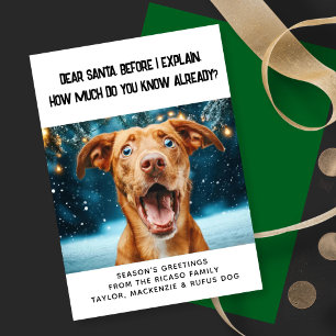 Tarjeta Festiva Querido Papá Noel, ¿Cuánto Sabes Ya? Navidades