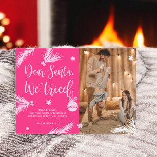 Tarjeta Festiva Querido Papá Noel, Probamos Foto De Navidades