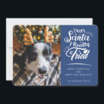 Tarjeta Festiva Querido Papá Noel probé la foto de un perro Navida<br><div class="desc">Envíe esta linda y divertida tarjeta de vacaciones a su familia y amigos para que sus Navidades se animen. Esta tarjeta presenta una tipografía moderna y de moda que dice "Querido Santa I realmente lo intenté" en fuentes escritas a mano en blanco. Añade fácilmente una de tus fotos de perro...</div>