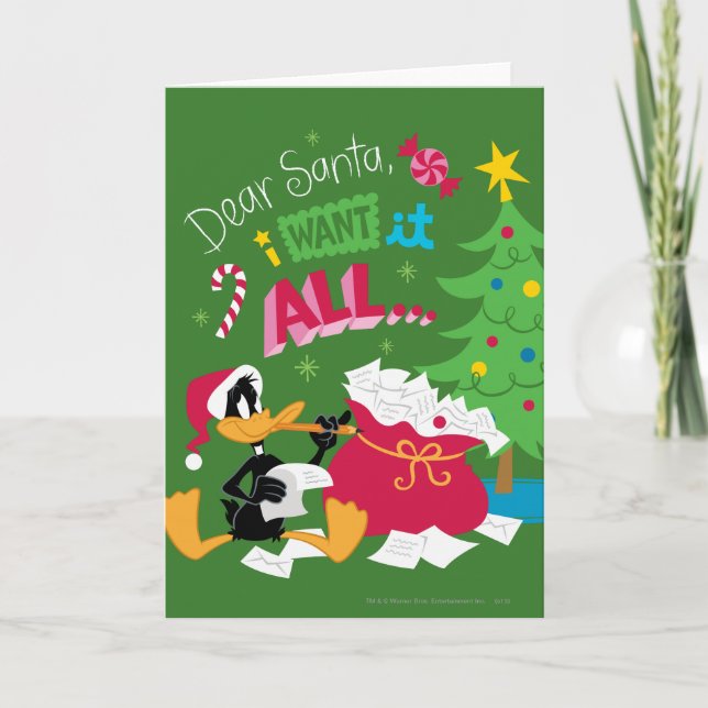 Tarjeta Festiva Querido Santa (Anverso)