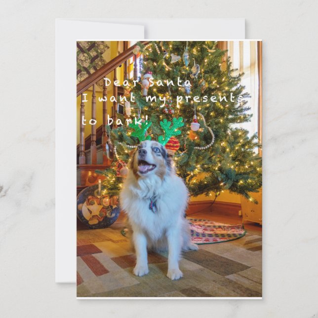 Tarjeta Festiva Querido Santa (Anverso)