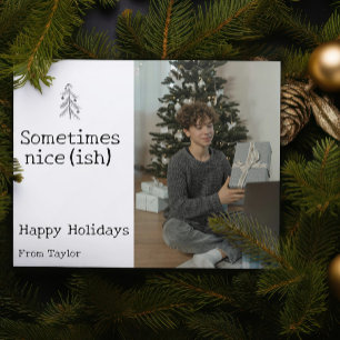 Tarjeta Festiva Querido Santa A Veces Navidades Agradables Persona