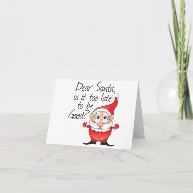 Tarjeta Festiva Querido Santa Claus (Anverso)